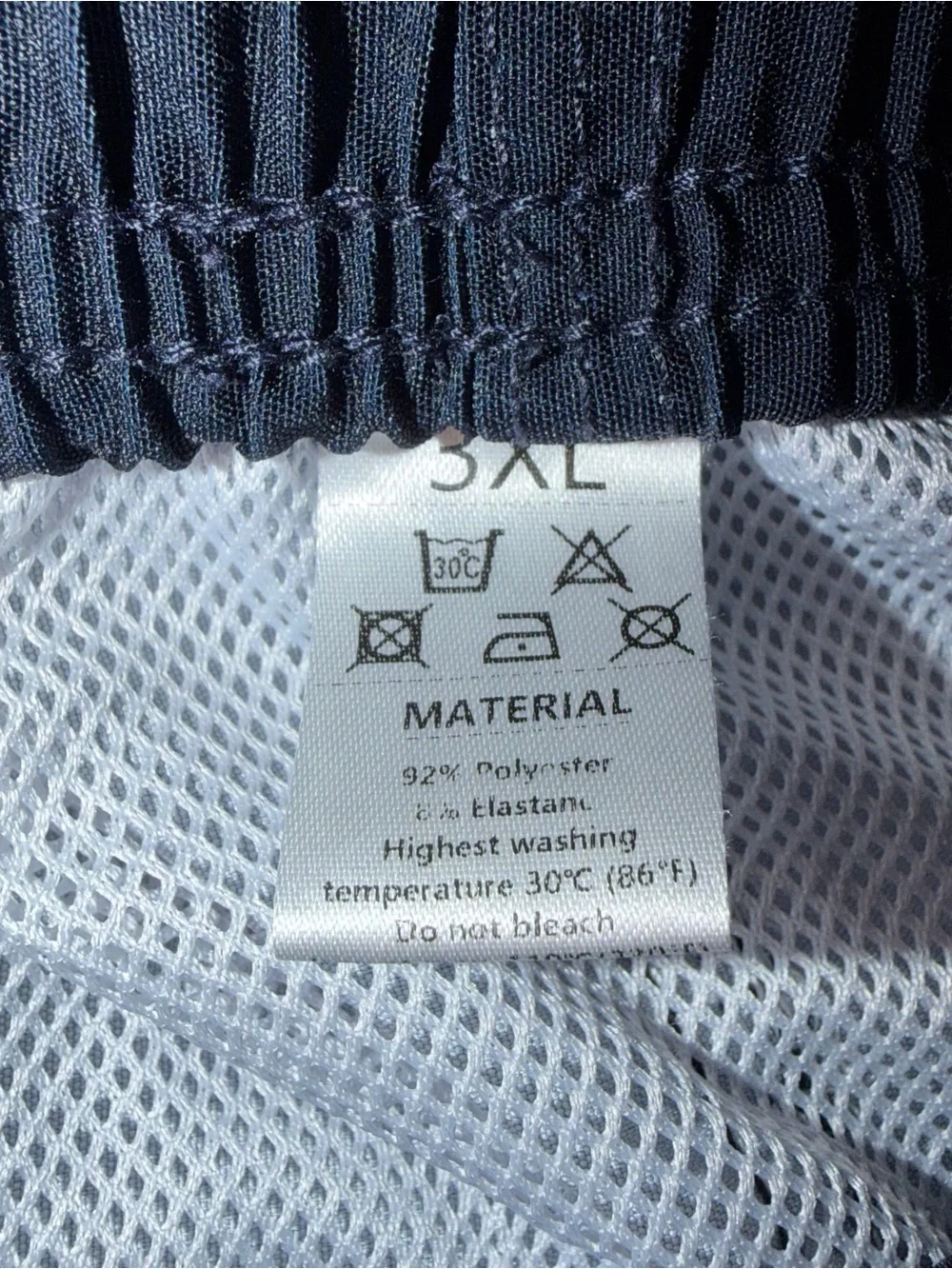 Men's size 3X swim trunks Blue Striped Swim Trunks